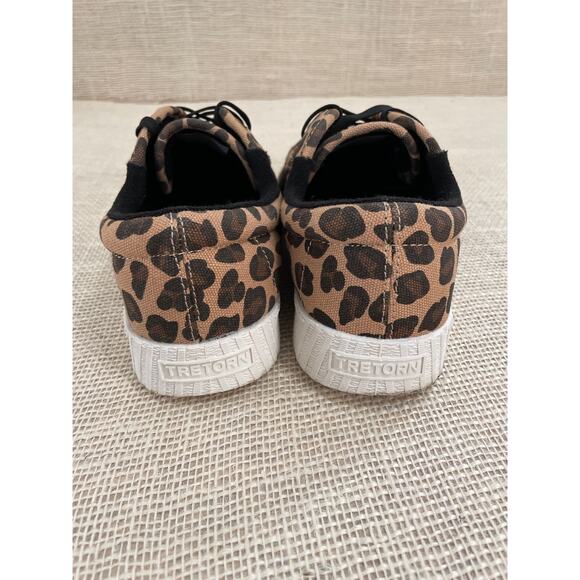 Tretorn Women's Brown Nylite Plus Leopard Canvas Sneaker Shoes Size 5 M - Picture 7 of 9